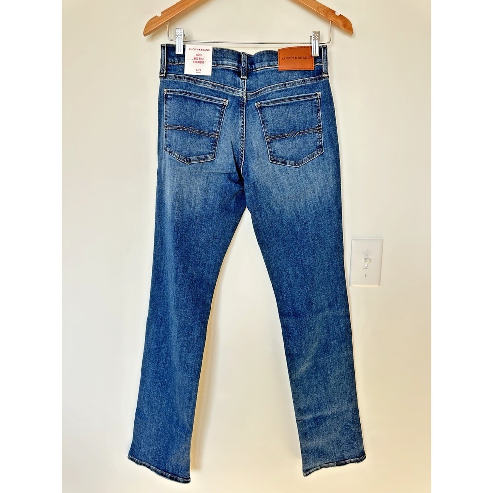 Lucky Brand Sweet Jeans Womens 6/28 Blue Denim Medium Wash Mid Rise Straight Leg - Picture 2 of 10